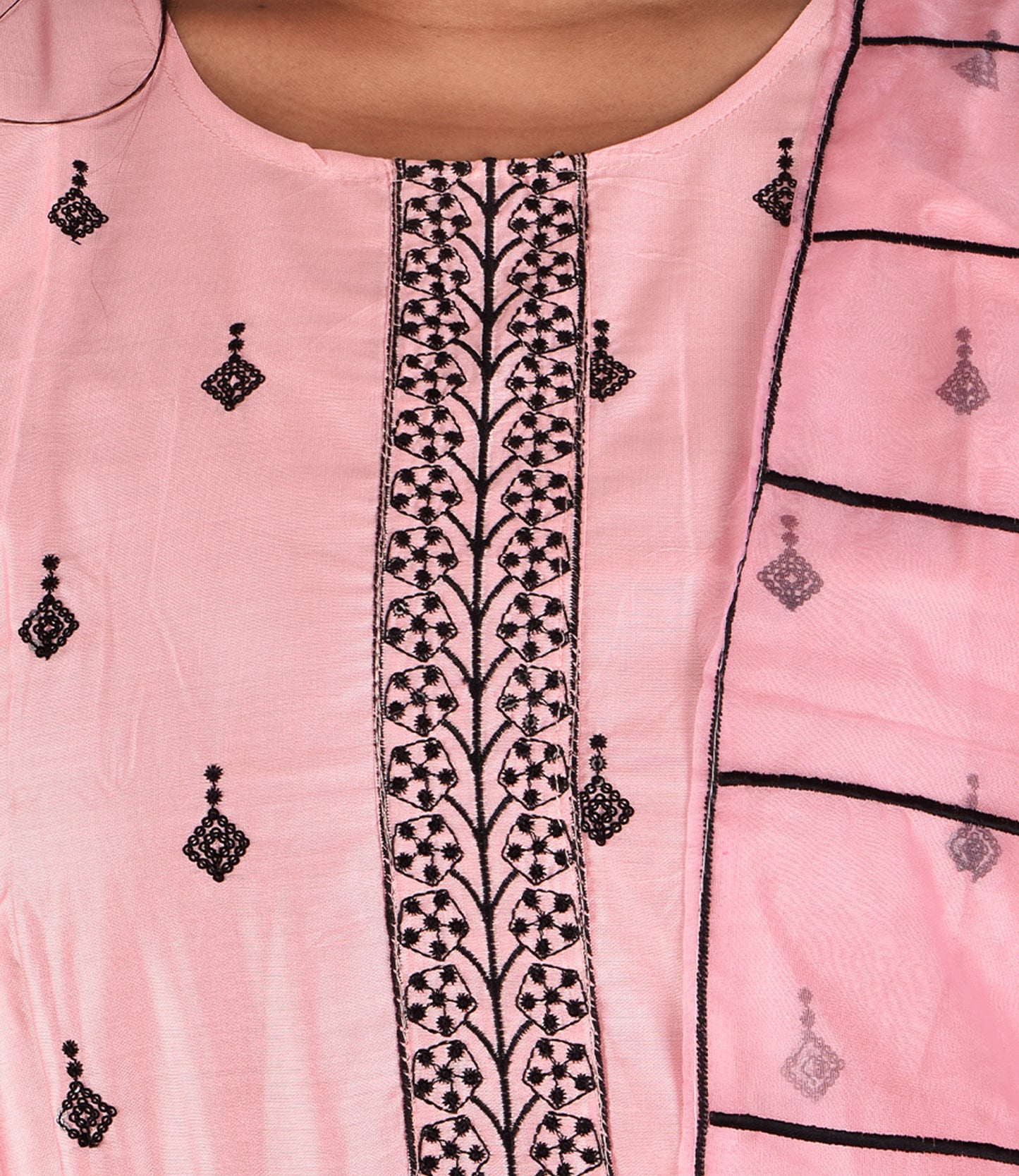 Light Pink Full Sequence Work Kurta with Dupatta Set