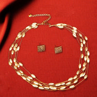 Pearl Choker Necklace Set