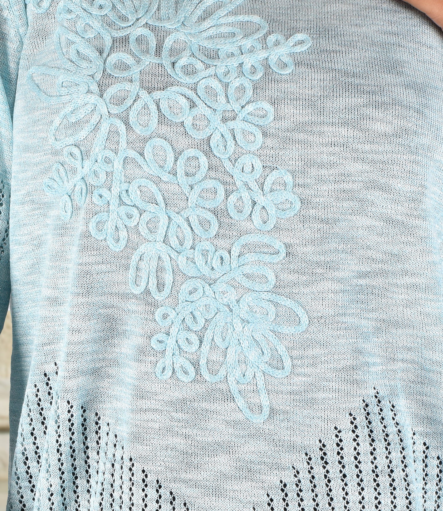 Blue Imported Lycra Western Top