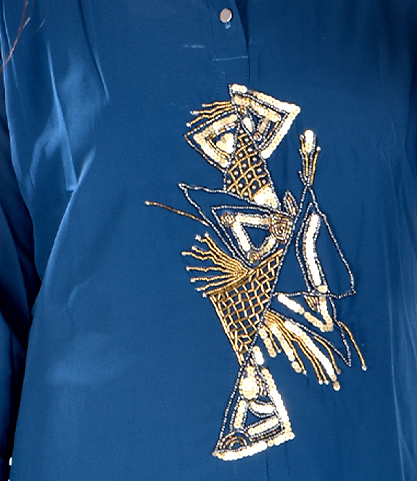 Blue Knee-Length Dress